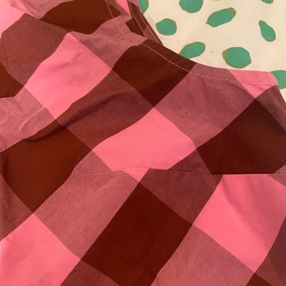 Jcrew ribbon tie plaid tank top blouse. NWT - Picture 4 of 5